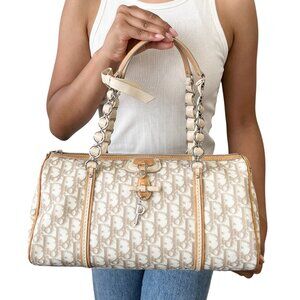 Christian Dior Vintage 2007 Logo Trotter Monogram Romantique Beige [106338]
